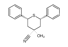trans-2,6-Diphenyltetrahydrothiopyran-4-on-4-cyanhydrin结构式