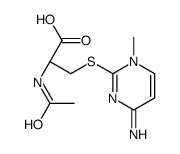 (2R)-2-acetamido-3-(4-imino-1-methylpyrimidin-2-yl)sulfanylpropanoic acid Structure