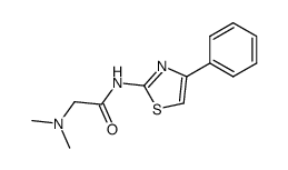 N,N-dimethyl-glycine 4-phenyl-thiazol-2-ylamide结构式