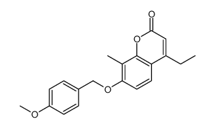4-ethyl-7-[(4-methoxyphenyl)methoxy]-8-methylchromen-2-one结构式