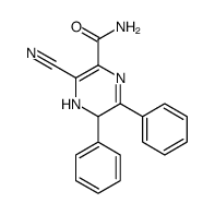 6-cyano-2,3-diphenyl-1,2-dihydropyrazine-5-carboxamide Structure
