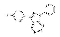 3-(4-chlorophenyl)-1-phenylpyrazolo[3,4-d]pyrimidine Structure