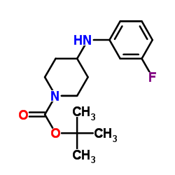 tert-Butyl 4-((3-fluorophenyl)amino)piperidine-1-carboxylate Structure