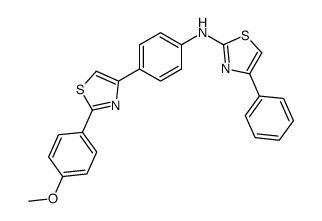 N-[4-[2-(4-methoxyphenyl)-1,3-thiazol-4-yl]phenyl]-4-phenyl-1,3-thiazol-2-amine Structure