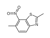 Benzothiazole, 2,6-dimethyl-7-nitro- (9CI)结构式