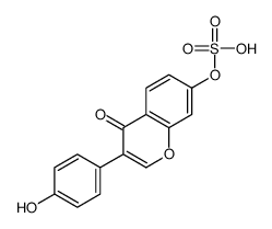 [3-(4-hydroxyphenyl)-4-oxochromen-7-yl] hydrogen sulfate Structure