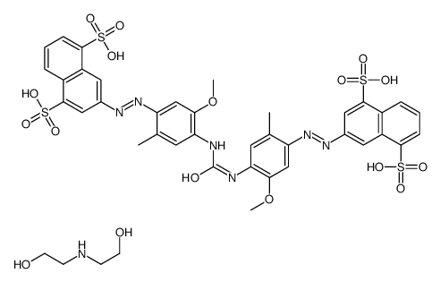 3,3'-[carbonylbis[imino(5-methoxy-2-methyl-p-phenylene)azo]]bis(naphthalene-1,5-disulphonic) acid, compound with 2,2'-iminodiethanol Structure