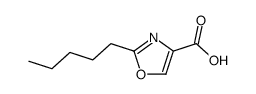 2-pentyl-oxazole-4-carboxylic acid结构式