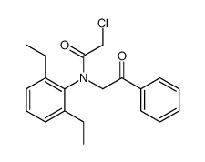 2-chloro-N-(2,6-diethylphenyl)-N-phenacylacetamide Structure