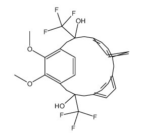 72,73-dimethoxy-5,9-bis(trifluoromethyl)-1,3,7(1,4)-tribenzenacyclodecaphane-5,9-diol结构式