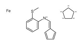 1-cyclopenta-2,4-dien-1-yl-N-(2-methylsulfanylphenyl)methanimine,cyclopentane,iron Structure