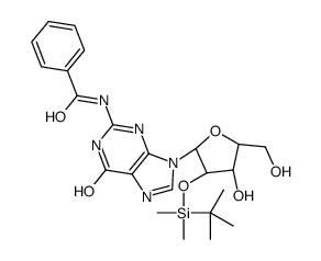 N-[9-[(2R,3R,4R,5R)-3-[tert-butyl(dimethyl)silyl]oxy-4-hydroxy-5-(hydroxymethyl)oxolan-2-yl]-6-oxo-3H-purin-2-yl]benzamide Structure