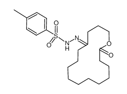 4-methyl-N'-(16-oxooxacyclohexadecan-5-ylidene)benzenesulfonohydrazide结构式
