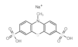 10H-Phenothiazine-3,7-disulfonicacid, 10-methyl-, sodium salt (1:2) Structure