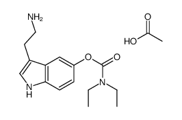 2-[5-(diethylcarbamoyloxy)-1H-indol-3-yl]ethylazanium,acetate Structure