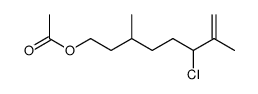 6-chloro-3,7-dimethyloct-7-en-1-yl acetate结构式