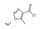 5-Methyl-4-oxazolcarbonsaeure-Natriumsalz Structure