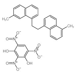 7-methyl-1-[2-(5-methylnaphthalen-1-yl)ethyl]naphthalene; 2,4,6-trinitrobenzene-1,3-diol结构式