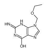 2-amino-9-(ethoxymethyl)-3H-purin-6-one结构式