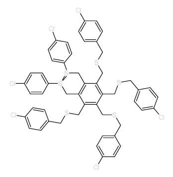 1,2,3,4,5,6-hexakis[(4-chlorophenyl)methylsulfanylmethyl]benzene Structure