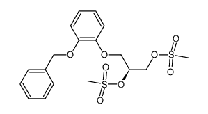 (S)-3-(2-benzyloxyphenoxy)-1,2-bis(mesyloxy)propane结构式