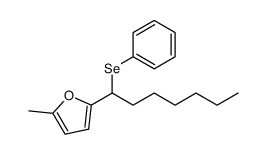 2-methyl-5-(1-(phenylselanyl)heptyl)furan Structure