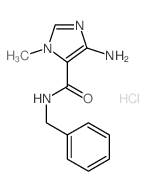 5-amino-N-benzyl-3-methyl-imidazole-4-carboxamide structure