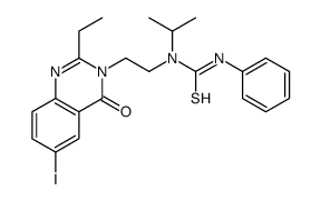 1-[2-(2-ethyl-6-iodo-4-oxo-quinazolin-3-yl)ethyl]-3-phenyl-1-propan-2- yl-thiourea结构式