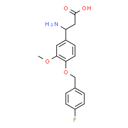 3-AMINO-3-(4-[(4-FLUOROBENZYL)OXY]-3-METHOXYPHENYL)PROPANOIC ACID结构式