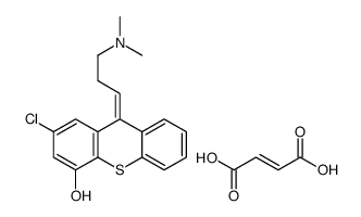 (Z)-2-Chloro-4-hydroxy-9-(3-dimethylaminopropylidene)thioxanthene hydr ogen maleate structure