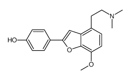 4-[4-[2-(Dimethylamino)ethyl]-7-methoxybenzofuran-2-yl]phenol结构式