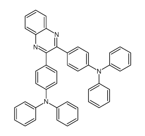 N,N-diphenyl-4-[3-[4-(N-phenylanilino)phenyl]quinoxalin-2-yl]aniline Structure