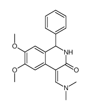 1-phenyl-3-oxo-4-dimethylaminomethylene-6,7-dimethoxy-1,2,3,4-tetrahydroisoquinoline结构式