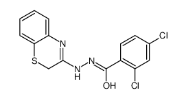 Benzoic acid, 2,4-dichloro-, 2-(2H-1,4-benzothiazin-3-yl)hydrazide Structure