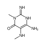 4(3H)-Pyrimidinone,2,6-diamino-3-methyl-5-(methylamino)-(9CI) structure