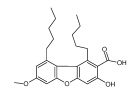 3-hydroxy-7-methoxy-1,9-dipentyldibenzofuran-2-carboxylic acid结构式