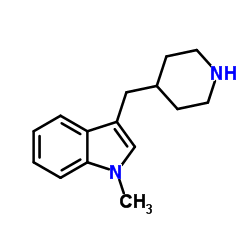 Indole, 1-methyl-3-(4-piperidylmethyl)- (8CI) Structure
