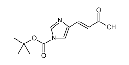 1H-Imidazole-1-carboxylic acid, 4-(2-carboxyethenyl)-, 1-(1,1-dimethylethyl) ester Structure