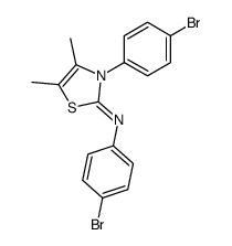 (4-Bromo-phenyl)-[3-(4-bromo-phenyl)-4,5-dimethyl-3H-thiazol-(2Z)-ylidene]-amine结构式