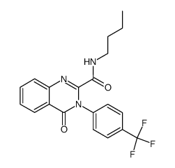 4-Oxo-3-(4-trifluoromethyl-phenyl)-3,4-dihydro-quinazoline-2-carboxylic acid butylamide Structure