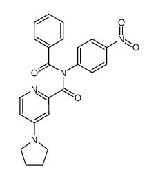 N-benzoyl-N-(4-nitrophenyl)-4-(pyrrolidin-1-yl)picolinamide结构式