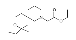 8-乙基-8-甲基-9-噁-2-氮杂螺[5.5]十一烷-2-乙酸乙酯结构式