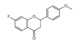 7-fluoro-2-(4-methoxyphenyl)-2,3-dihydrochromen-4-one结构式