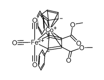 [η-(CO)3(FeC(Ph)=C(COOMe)C(COOMe)=C(Ph))]Co(η-C5H5)结构式