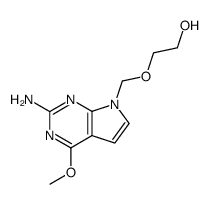 2-Amino-7-[(2-hydroxyethoxy)methyl]-4-methoxy-7H-pyrrolo[2,3-d]pyrimidin结构式