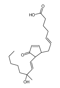 (Z)-7-[(1S,5R)-5-[(E,3S)-3-hydroxy-3-methyloct-1-enyl]-4-oxocyclopent-2-en-1-yl]hept-5-enoic acid Structure