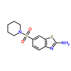 6-(1-Piperidinylsulfonyl)-1,3-benzothiazol-2-amine structure