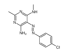 5-(4-chloro-phenylazo)-2,N4-dimethyl-pyrimidine-4,6-diyldiamine结构式