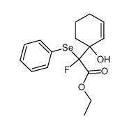 ethyl 2-fluoro-2-(1-hydroxycyclohex-2-en-1-yl)-2-(phenylselanyl)acetate结构式