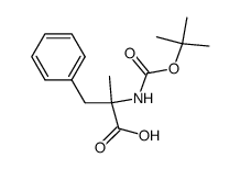 (+/-)-N-(tert-butoxycarbonyl)-α-methylphenylalanine结构式